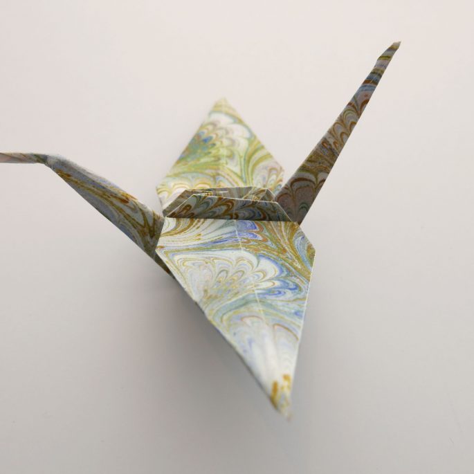 Origami papier marbré- Imprimerie Frag